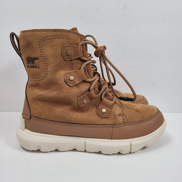 Sorel Other - Sorel Whitney Il Joan Youth Brown Ankle Leather Lace Up Boots NY4897-242 US Sz 4